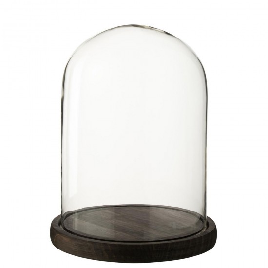 J Line Decorative Bell Jar Glass Dark Brown Large glass bells.