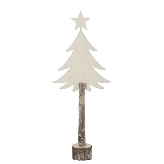 J Line Christmas Tree Star Iron Paulownia Wood Off White Large x mas christmas trees on foot.