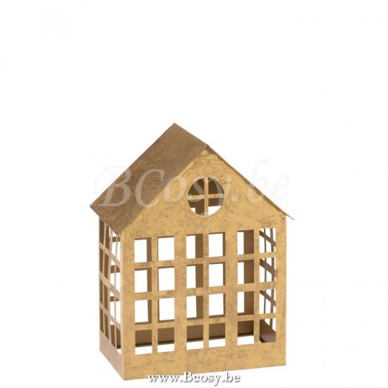 J Line Jline Kerzenhalter Haus Delta Eisen Gold lanternen