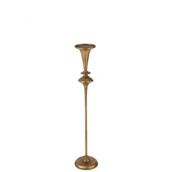 J Line Candle Holder Iron Gold Colored Small candle holders.