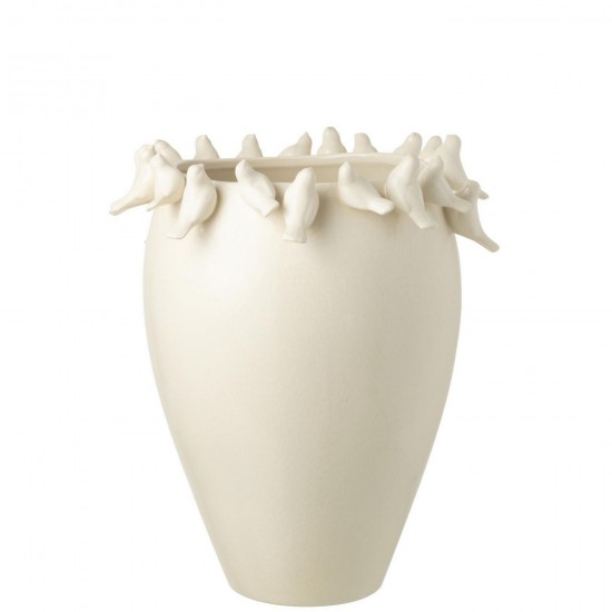 J Line Vase Budgie Clay White Large large vases Tall vases High vases.