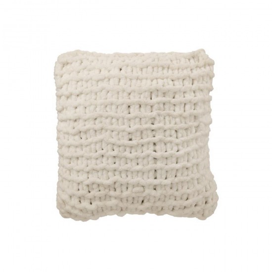Jline Kissen Gestrickt Polyester Weiß kissen.