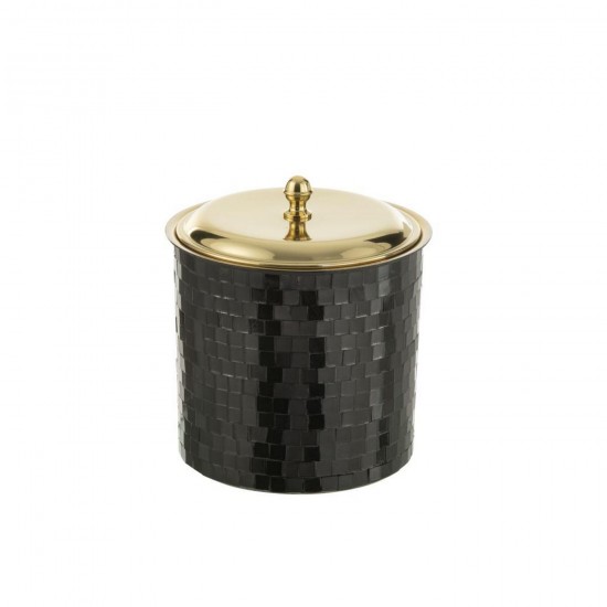 J Line Ice Bucket Mosaic Stainless Steel Black ice champagne wine buckets coolers.