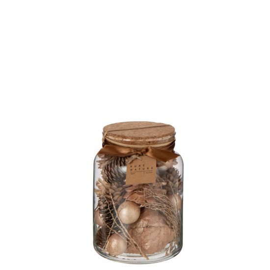 J Line Dried Flowers Mix Dry Flower Rose Gold Colored Large dried flowers.