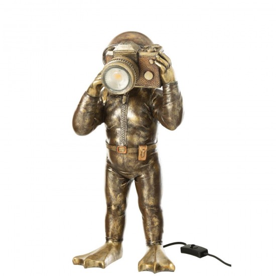 Jline Tischlampe Diver Polyresin Antique Braun Lampenfusse Mit Schirmen Tischlampen Tischleuchten Innenleuchten.