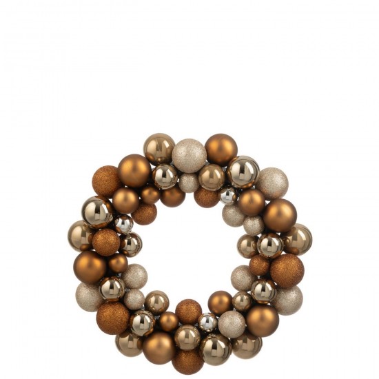 Jline Kranz Weihnachtskugel Plastik Braun kranze.