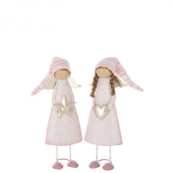 J Line Angel Heart Star Metal Light Pink Gold Colored Large Assortment Of 2.