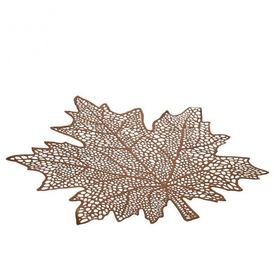 J Line Placemat Leaf Plastic Brown place mats.