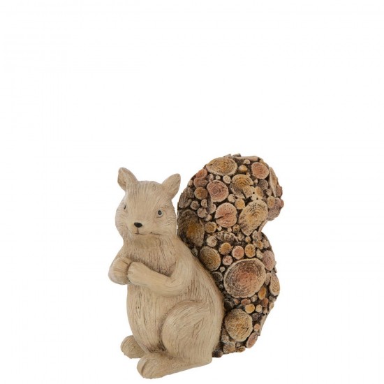 J Line Squirrel Wood Imitation Polyresin Natural Large squirrels.