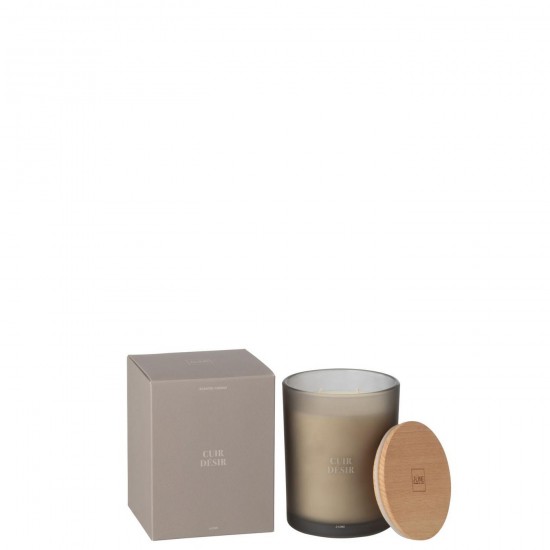 J Line Scented Candle Accords Essentiels Cuir Desir 52H scented candles.