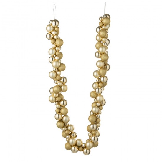 Jline Slinger Kerstbal Plastiek Goudkleurig.