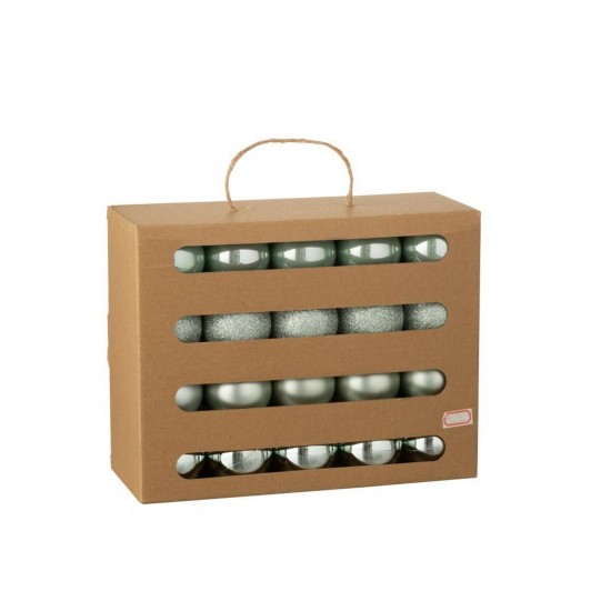 J Line Box Of 40 Christmas Bauble Plastic Mint Green box of baubles.