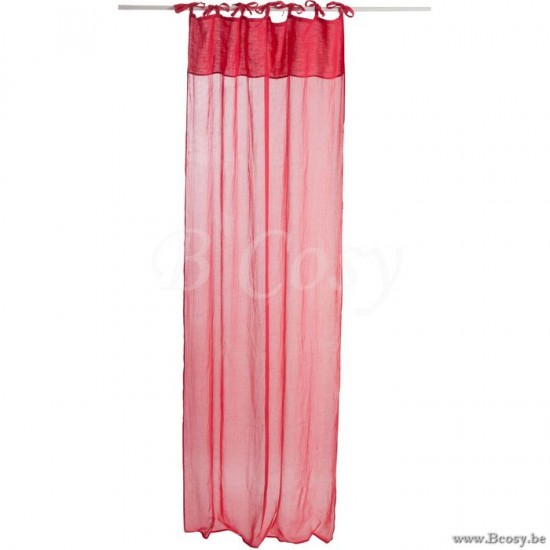 J Line Jline Curtain Cotton Voile Linen Red curtains