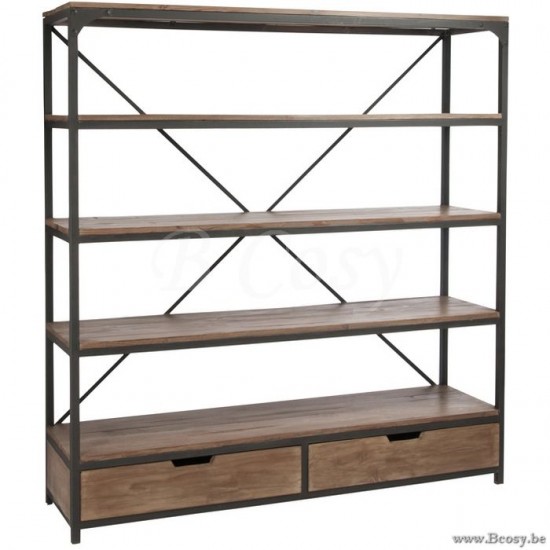 Jline rek met 2 laden landelijke stijl j line