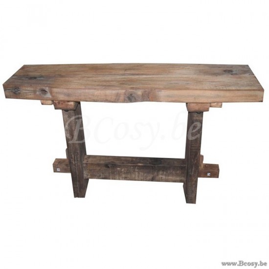 J Line 88998 Zware Console Brut Gerecycleerd Hout Bruin 150 consoles wandtafels