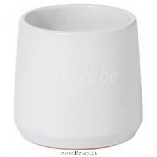J Line Jline Bloempot Rond Keramiek Wit Extra Small