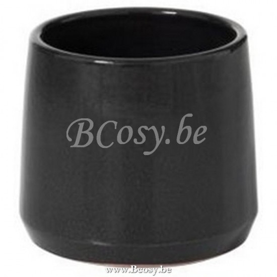 J Line Jline Bloempot Rond Keramk Zwart Extra Small