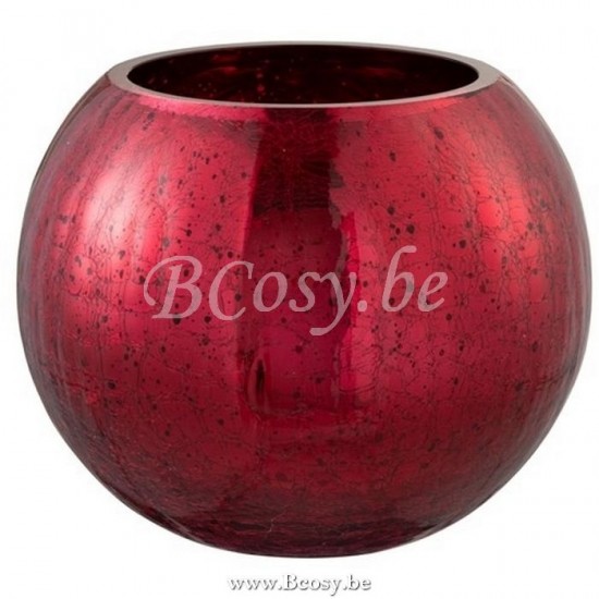 Jline Fotosforo Bola Agrietado Cristal Brillante Rojo Large