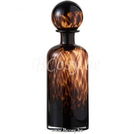 J Line Jline Bottle Stop Speck Decorative Glass Brown Black Medium bottles