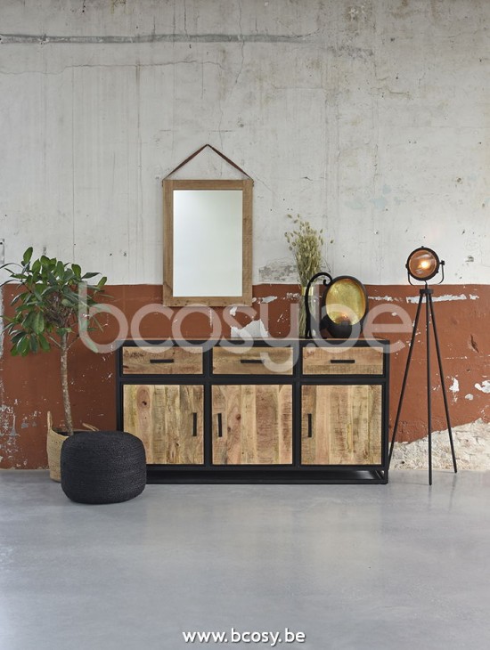 LABEL51 Sideboard Tampa Rough Mango wood Dressoir.