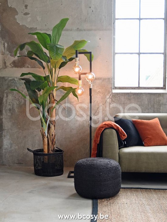 LABEL 51 Footstool Jute Black.