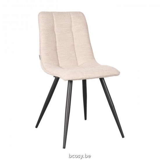 LABEL 51 Chaise de salle à manger Jelt Naturel Boucle.