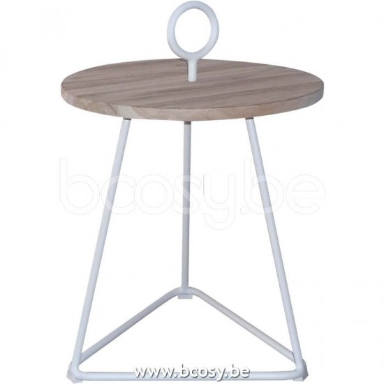 Lifestyle GARTENCOUCHTISCH RUND PALM BEACH WEISS Ø49XH71