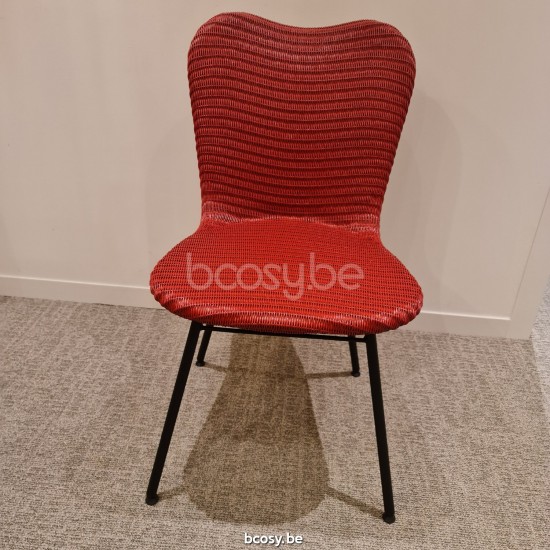 Vincent Sheppard Lily chaises de repas Cadre en Acier A Revêtement en poudre noir Lloyd Loom Terre cuite.