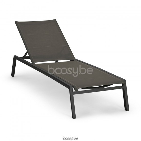 Diphano Selecta Bain de soleil Cadre Aluminium Lava Tissu Couche unique Batyline Cafe.