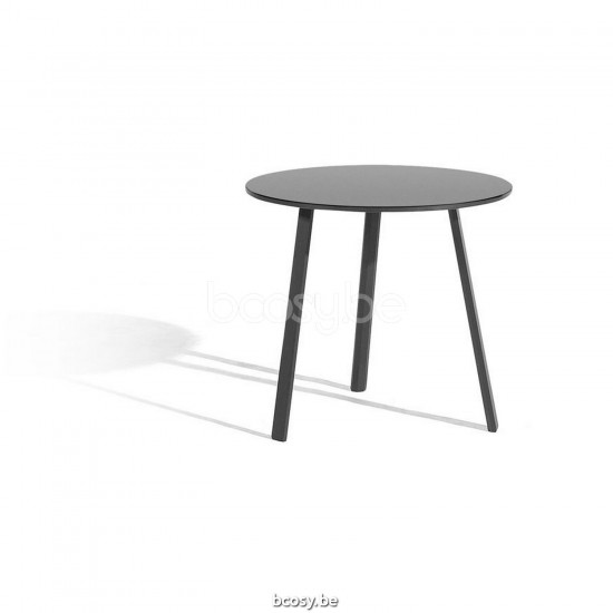 Diphano Easy-Fit side table elite C 60xR (56,5h) Aluminium Lava Frame Top Trespa Black 13 mm.