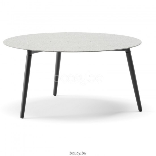 Diphano Ray table basse S 80xR (35,5h) Cadre Aluminium Lava Dessus Céramique Fossile 9 mm imposé.