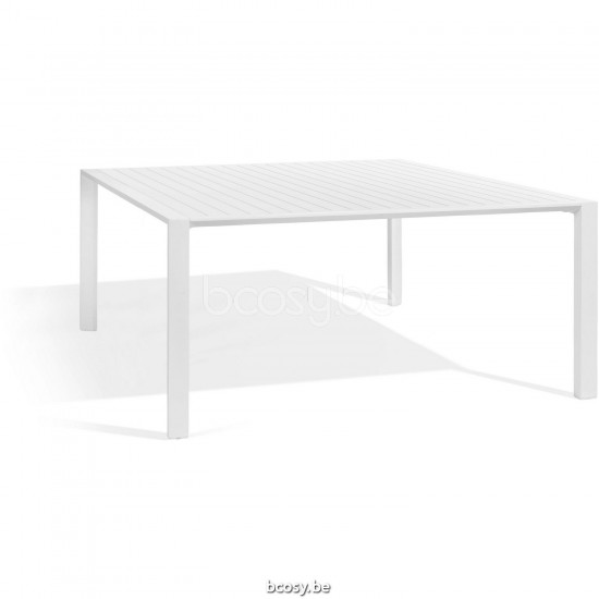 Diphano Metris table de jardin 160x160 Cadre Aluminium blanc.
