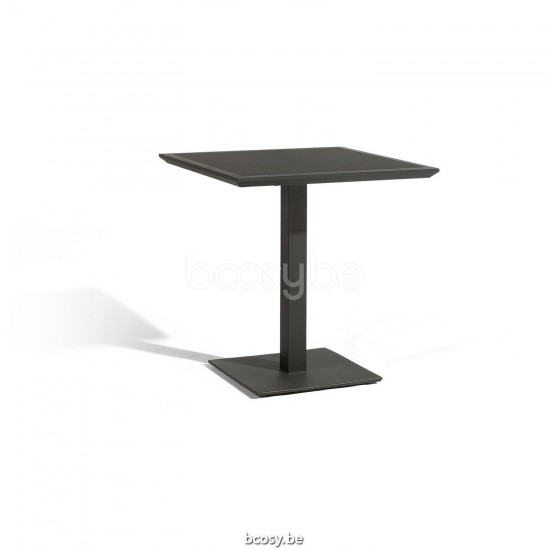 Diphano Selecta Bistrotisch D (72x72) Aluminium Lava Gestell Tischplatte eingelegte Keramikplatte schwarz 6 mm.