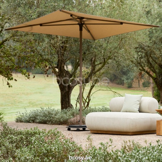 Jardinico CARACTERE JCP102 230x230 Square Central Pole Centerpost Parasol Umbrella 2,3x2,3 Pole Mast Post Cappuccino Structured Powder Coated Aluminium| Canopy-fabrics Nile Sunbrella Plus Marine cat3.