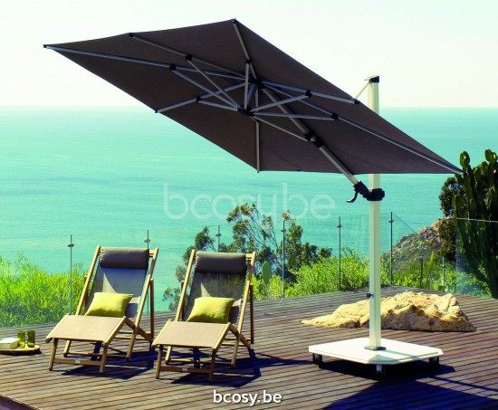Jardinico JCP301 300x300 Vierkante Vrijhangende Parasol 3x3 Mast Wit Doek Pitch Sunbrella Plus Marine UFJCP.301 CARACTERE.