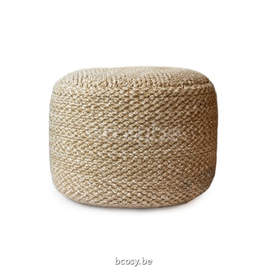 Jardinico POUFS COCO Pouf Rond ø 50 x 40H Petit Caramel.