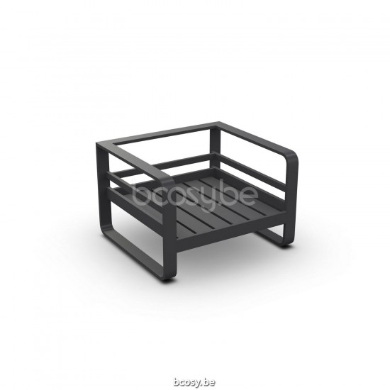 Jati Kebon Reno Sofa 1-Sitzer Aluminium anthrazit matt.