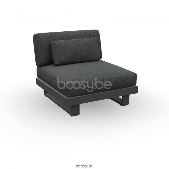 Jati Kebon Fano Loungesockel 1-sitzig Ohne kissen Aluminium anthrazit matt.