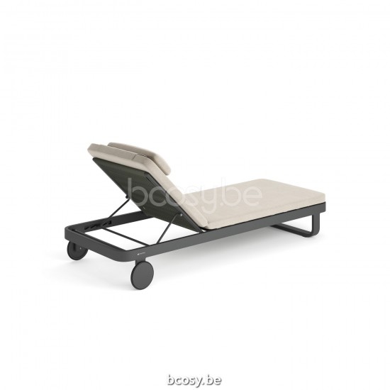 Jati Kebon Durbuy Sonnenliege Aluminium anthrazit matt.