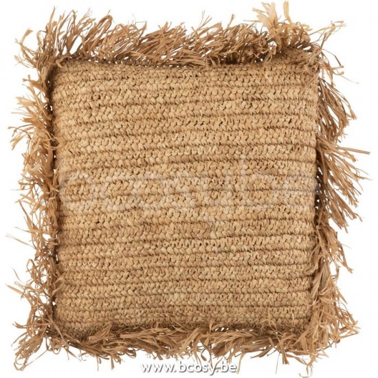 J Line Jline Cushion Square Raffia Natural Small cushion