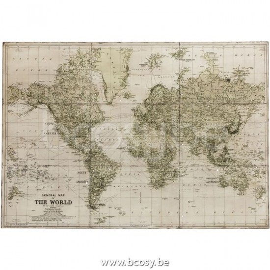 J Line Jline Worldmap Metal White Khaki world maps of the world
