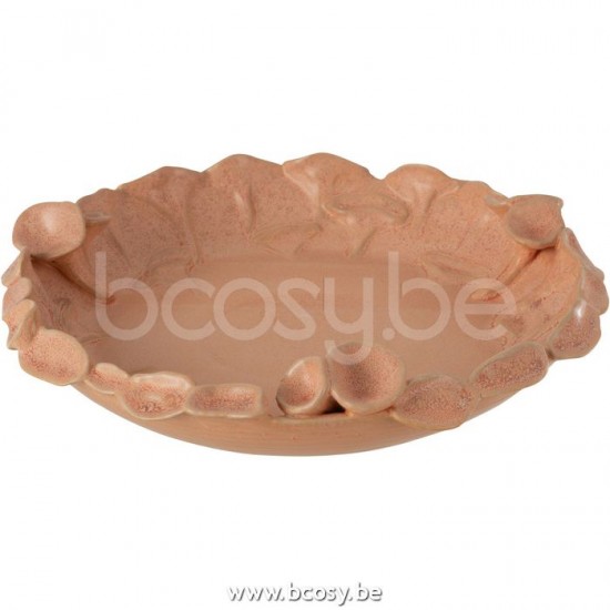 J Line Jline Schale Ibiza Rund Keramik Rosa Orange Large schale