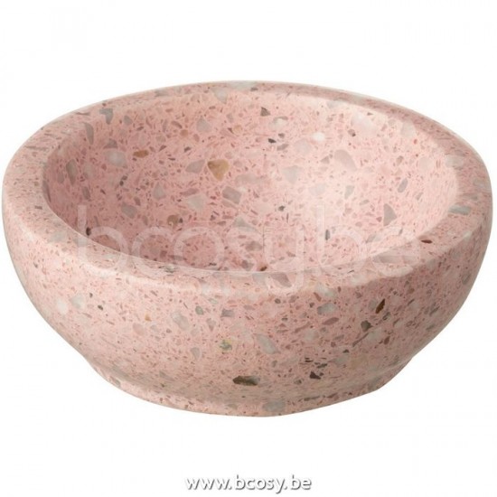J Line Jline Bowl Round Terrazzo Pink bowls
