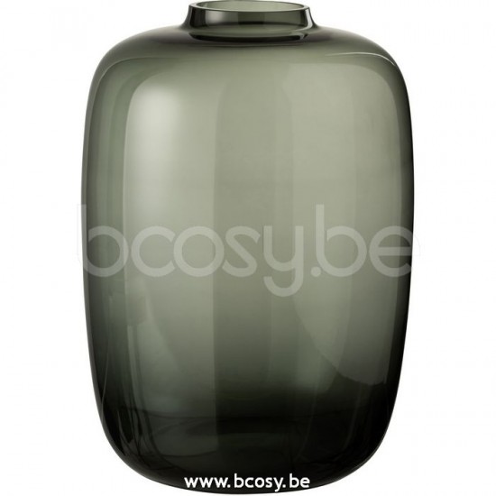 J Line Jline Vase Cleo Glass Grey Small