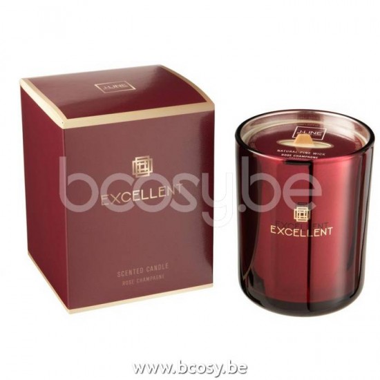 J Line Jline Scented Candle Excellent Rose Champagne Wine Red Medium 80U scented candles