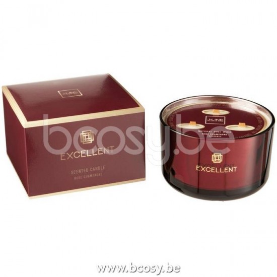 J Line Jline Scented Candle Excellent Rose Champagne Wine Red Large 40U scented candles