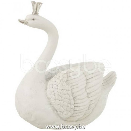 J Line Jline Sparbüchse Schwan Poly Weiß Silber spardosen spartopfe sparbuechsen