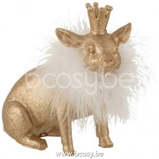 J Line Jline Pig Crown Porz Gold Medium pigs