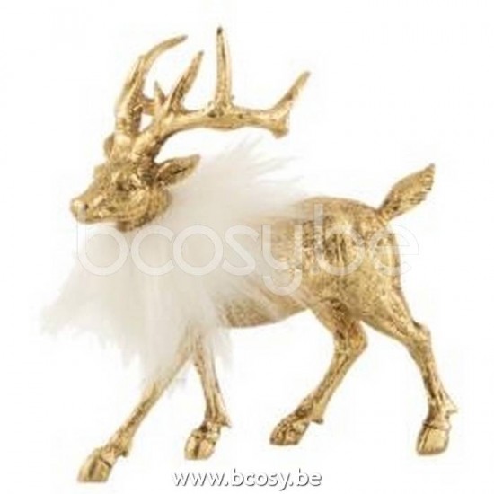 J Line Reindeer Poly Gold White Small reindeers.