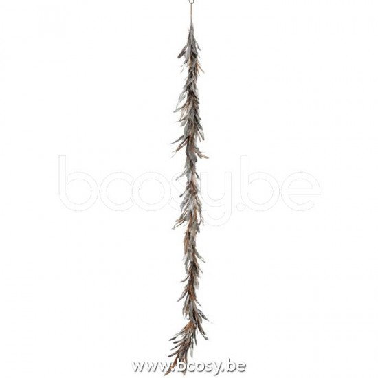 J Line Jline Garland Deco Loose Feathers Silver garlands hanging